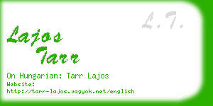 lajos tarr business card